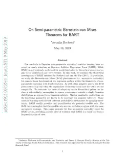 On Semi-parametric Bernstein-von Mises Theorems for BART