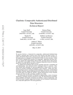 Charlotte: Composable Authenticated Distributed Data Structures,
  Technical Report