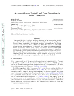 Accuracy-Memory Tradeoffs and Phase Transitions in Belief Propagation