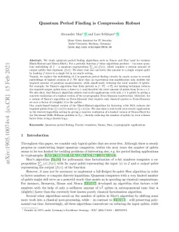Quantum Period Finding is Compression Robust
