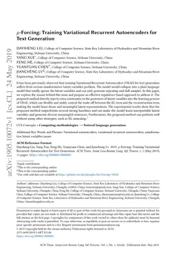 mu-Forcing: Training Variational Recurrent Autoencoders for Text
  Generation