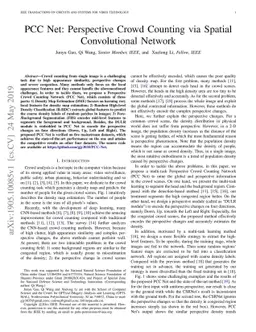 PCC Net: Perspective Crowd Counting via Spatial Convolutional Network