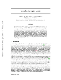 Learning Surrogate Losses