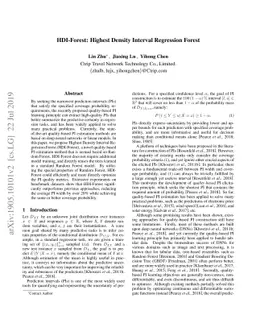 HDI-Forest: Highest Density Interval Regression Forest