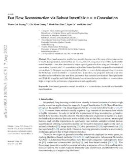 Fast Flow Reconstruction via Robust Invertible nxn Convolution