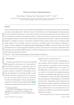 Memorized Sparse Backpropagation