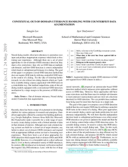 Contextual Out-of-Domain Utterance Handling With Counterfeit Data
  Augmentation