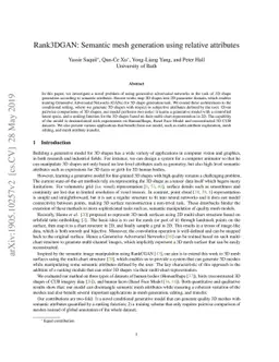 Rank3DGAN: Semantic mesh generation using relative attributes