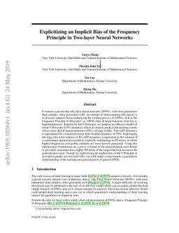 Explicitizing an Implicit Bias of the Frequency Principle in Two-layer
  Neural Networks