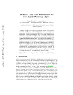 DEMEA: Deep Mesh Autoencoders for Non-Rigidly Deforming Objects
