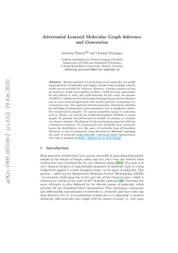 Adversarial Learned Molecular Graph Inference and Generation