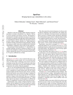 SpecFuzz: Bringing Spectre-type vulnerabilities to the surface