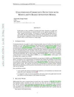 Unsupervised Community Detection with Modularity-Based Attention Model