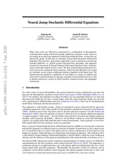 Neural Jump Stochastic Differential Equations