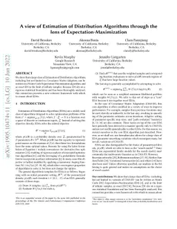 A view of Estimation of Distribution Algorithms through the lens of
  Expectation-Maximization