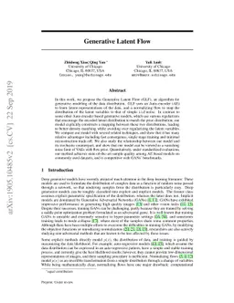 Generative Latent Flow