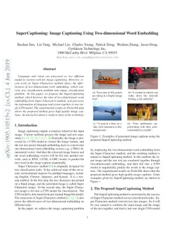 SuperCaptioning: Image Captioning Using Two-dimensional Word Embedding