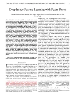 Deep Image Feature Learning with Fuzzy Rules