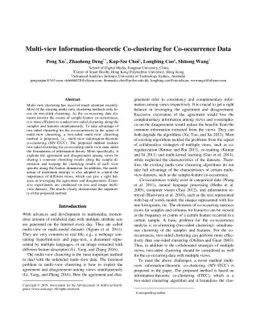 Multi-view Information-theoretic Co-clustering for Co-occurrence Data