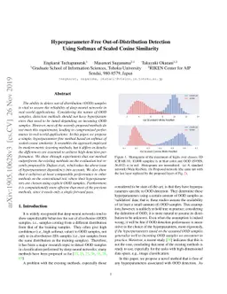 Hyperparameter-Free Out-of-Distribution Detection Using Softmax of
  Scaled Cosine Similarity
