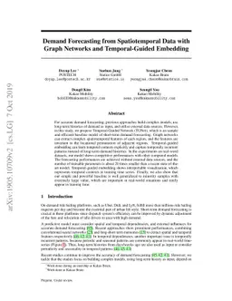 Demand Forecasting from Spatiotemporal Data with Graph Networks and
  Temporal-Guided Embedding
