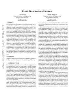 Graph Attention Auto-Encoders