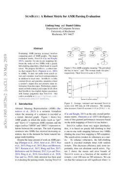 SemBleu: A Robust Metric for AMR Parsing Evaluation