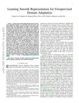 Learning Smooth Representation for Unsupervised Domain Adaptation