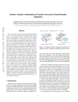 Selective Transfer with Reinforced Transfer Network for Partial Domain
  Adaptation
