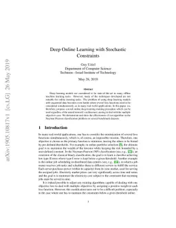 Deep Online Learning with Stochastic Constraints