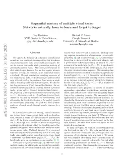 Sequential mastery of multiple visual tasks: Networks naturally learn to
  learn and forget to forget