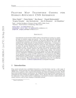 Feature Map Transform Coding for Energy-Efficient CNN Inference