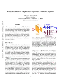 Unsupervised Domain Adaptation via Regularized Conditional Alignment