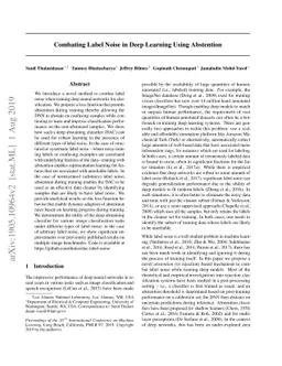 Combating Label Noise in Deep Learning Using Abstention