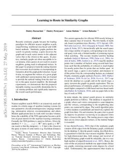 Learning to Route in Similarity Graphs
