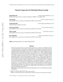 Natural Compression for Distributed Deep Learning