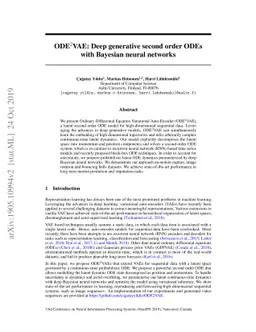 ODE$^2$VAE: Deep generative second order ODEs with Bayesian neural
  networks