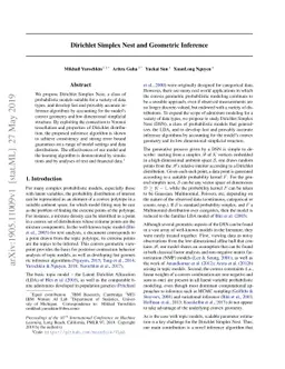 Dirichlet Simplex Nest and Geometric Inference