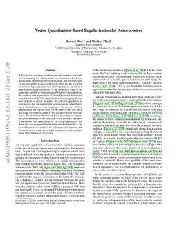 Quantization-Based Regularization for Autoencoders