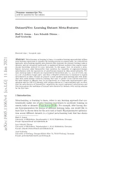 Dataset2Vec: Learning Dataset Meta-Features