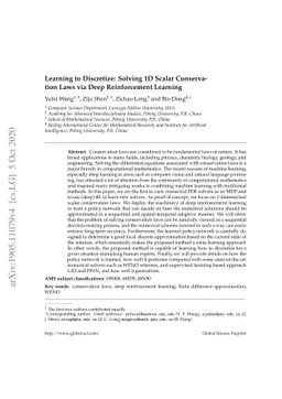 Learning to Discretize: Solving 1D Scalar Conservation Laws via Deep
  Reinforcement Learning