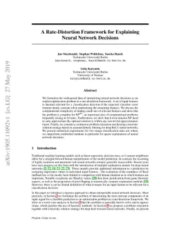 A Rate-Distortion Framework for Explaining Neural Network Decisions