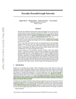 Provably Powerful Graph Networks