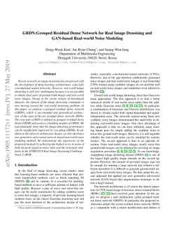 GRDN:Grouped Residual Dense Network for Real Image Denoising and
  GAN-based Real-world Noise Modeling