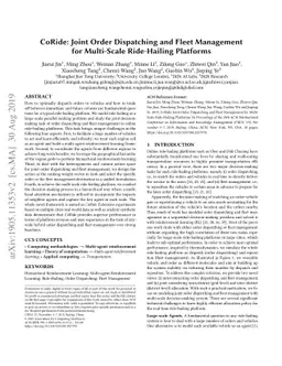 CoRide: Joint Order Dispatching and Fleet Management for Multi-Scale
  Ride-Hailing Platforms