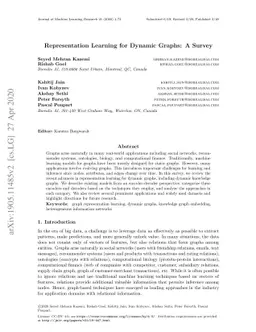 Representation Learning for Dynamic Graphs: A Survey