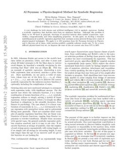 AI Feynman: a Physics-Inspired Method for Symbolic Regression