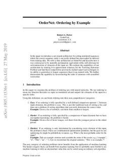 OrderNet: Ordering by Example