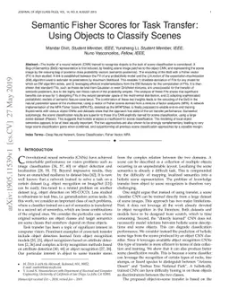 Semantic Fisher Scores for Task Transfer: Using Objects to Classify
  Scenes