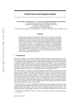 Label Universal Targeted Attack